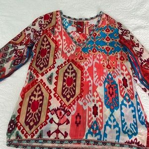 Johnny Was Silk Blouse size Small